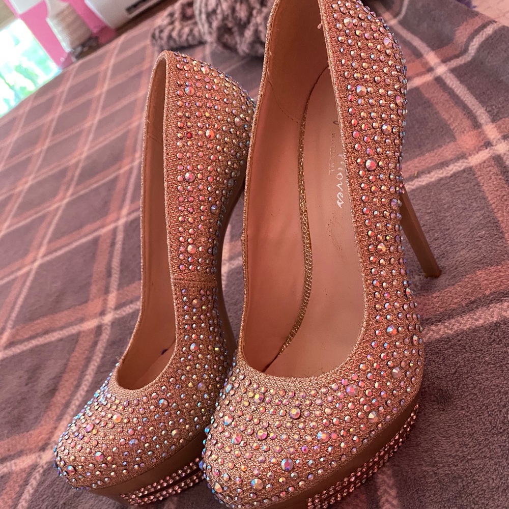 Night mover by Allure Prom/Formal RHINESTONE heels